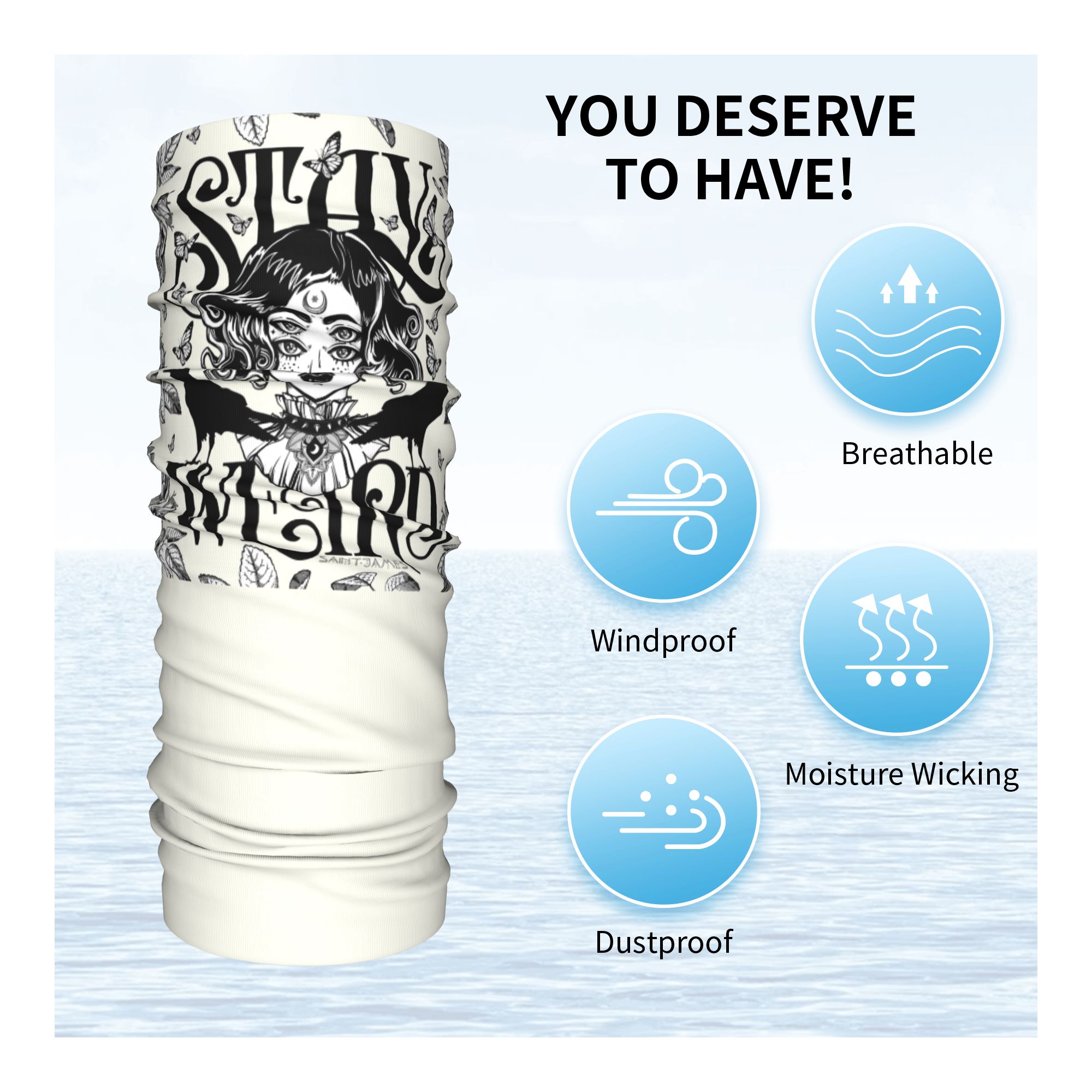 Custom Stay Weird Bandana Neck - Neck Gaiter Face Cover 评论和价格