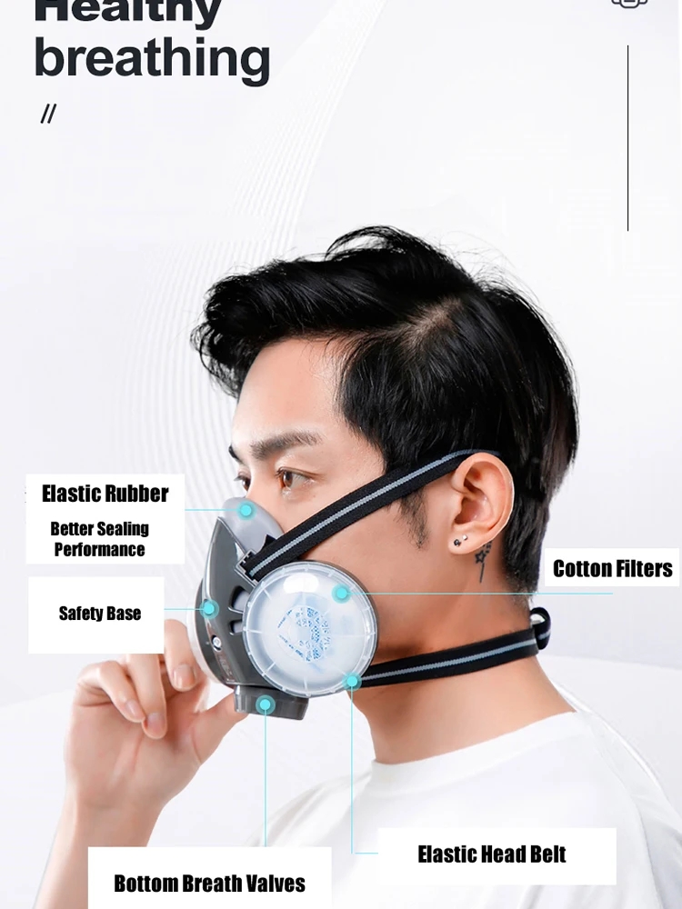 Half Face Dust Mask Safety Gog - Kn95 Respirator Mask 评论和价格
